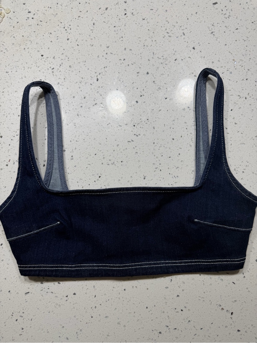 Zara Denim crop top